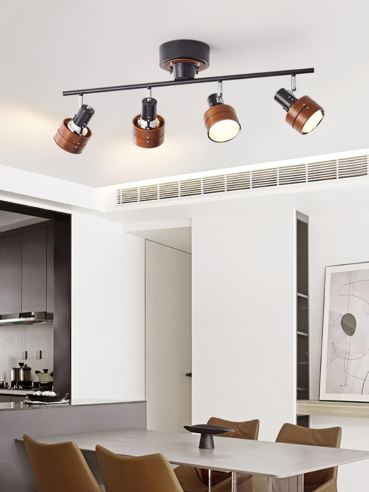 Elsorila Elegance Adjustable Spot Wooden Ceiling Lamp