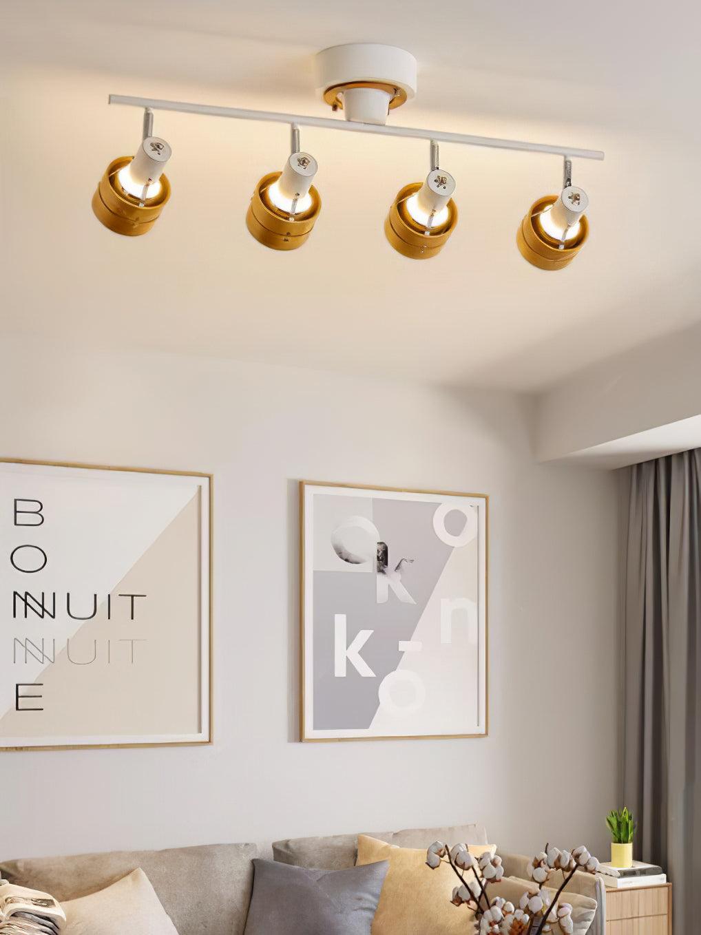 Elsorila Elegance Adjustable Spot Wooden Ceiling Lamp