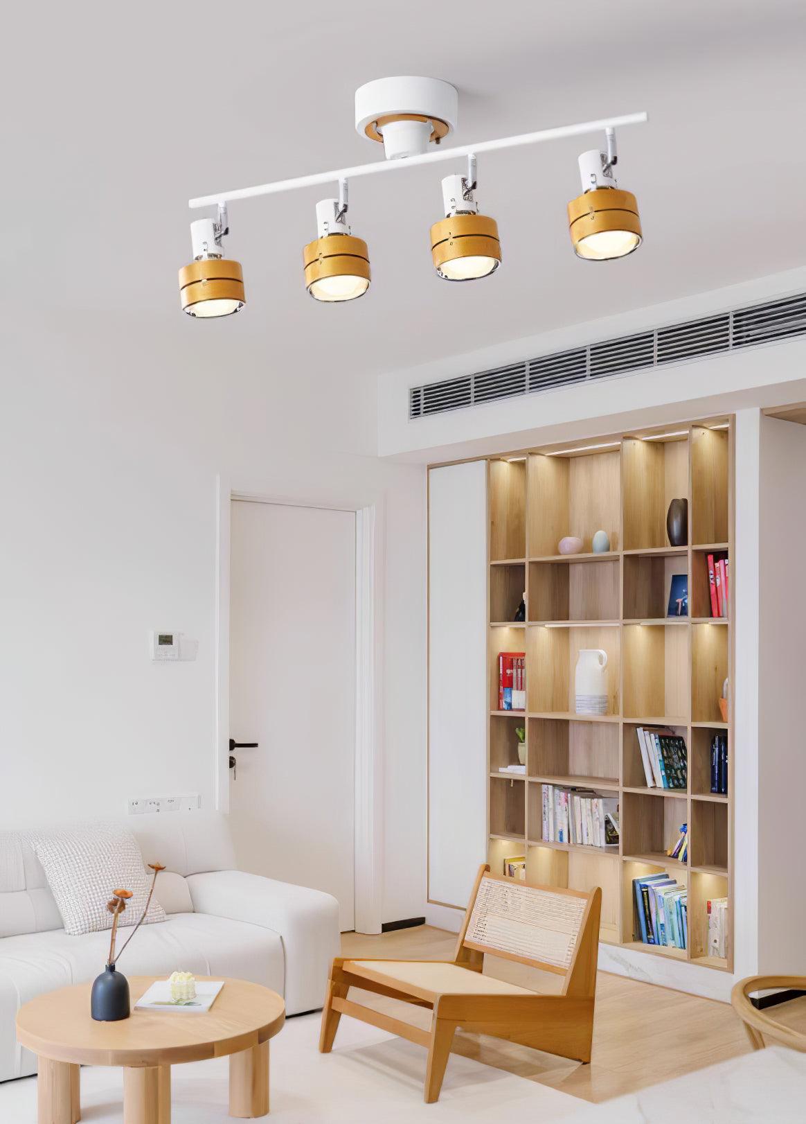 Elsorila Elegance Adjustable Spot Wooden Ceiling Lamp