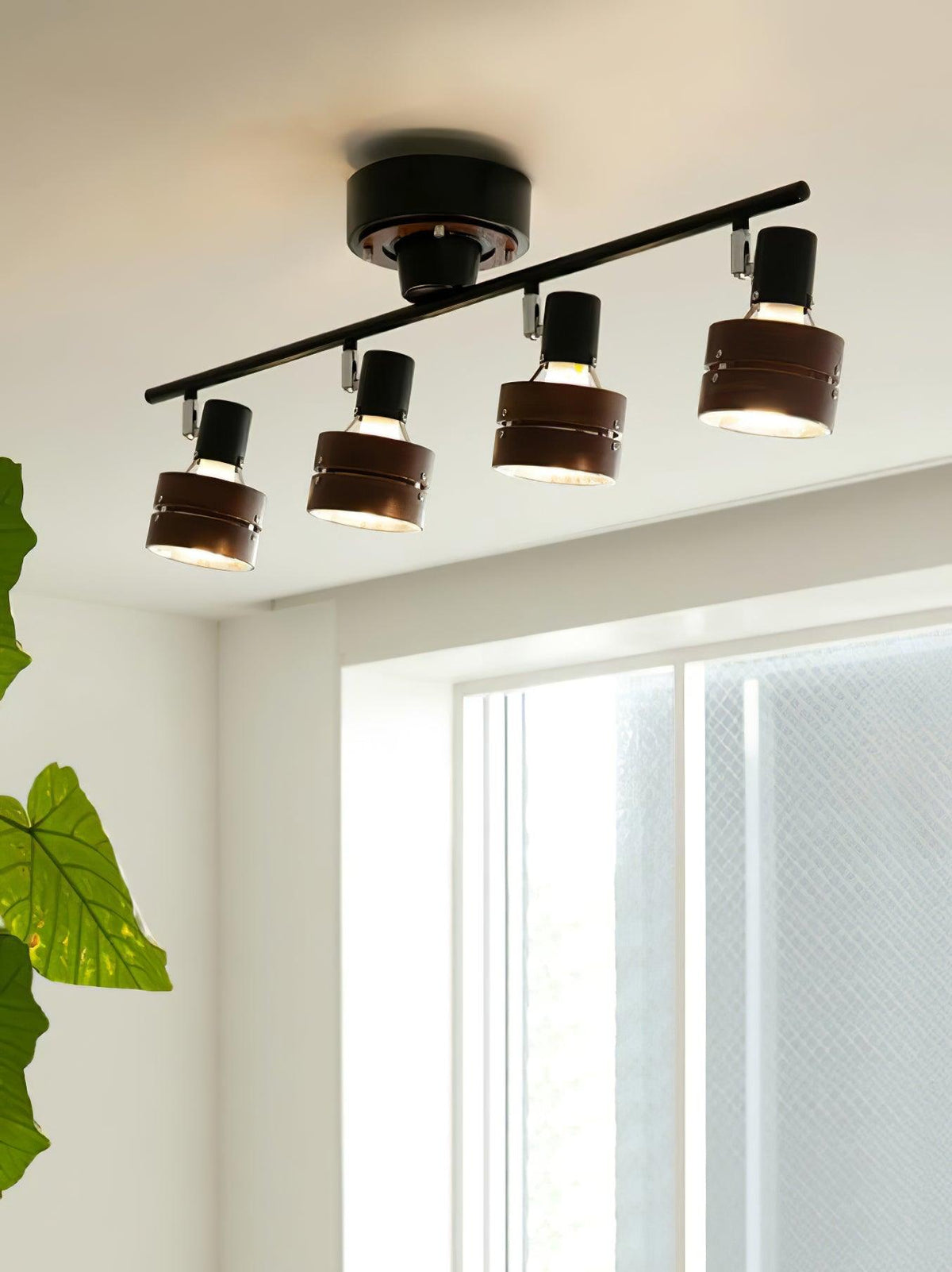 Elsorila Elegance Adjustable Spot Wooden Ceiling Lamp