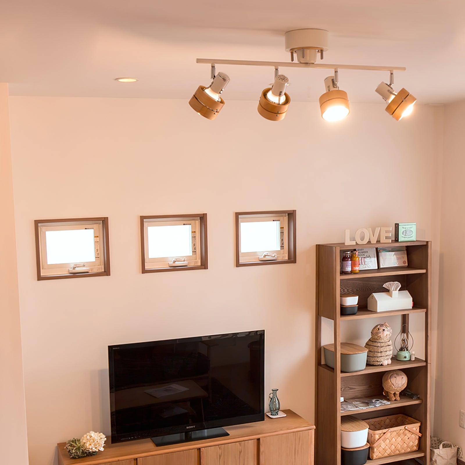 Elsorila Elegance Adjustable Spot Wooden Ceiling Lamp
