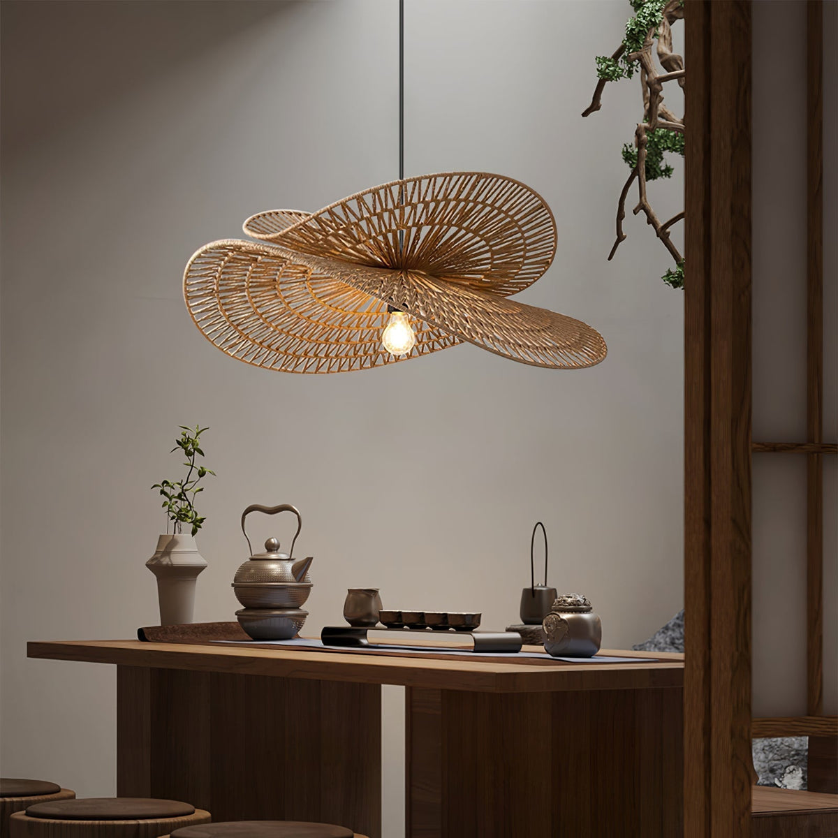 Canaielle Hemp Rope Traditional Pendant Light