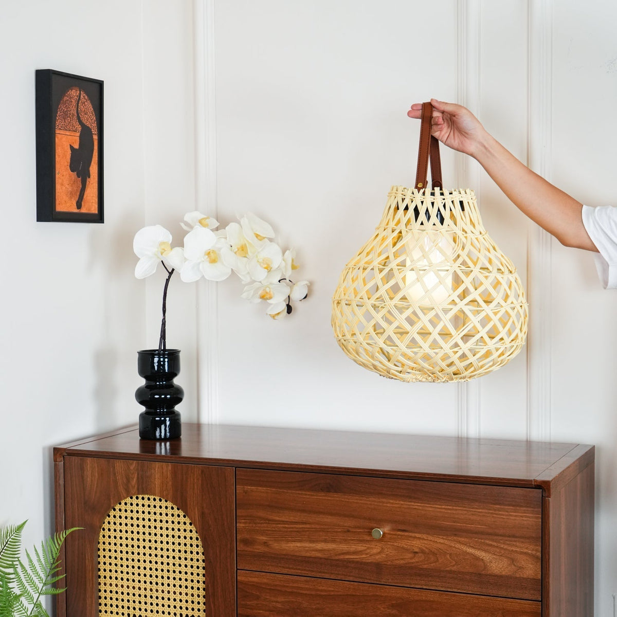 Isenor Woven Sphere Lantern Outdoor Lamp