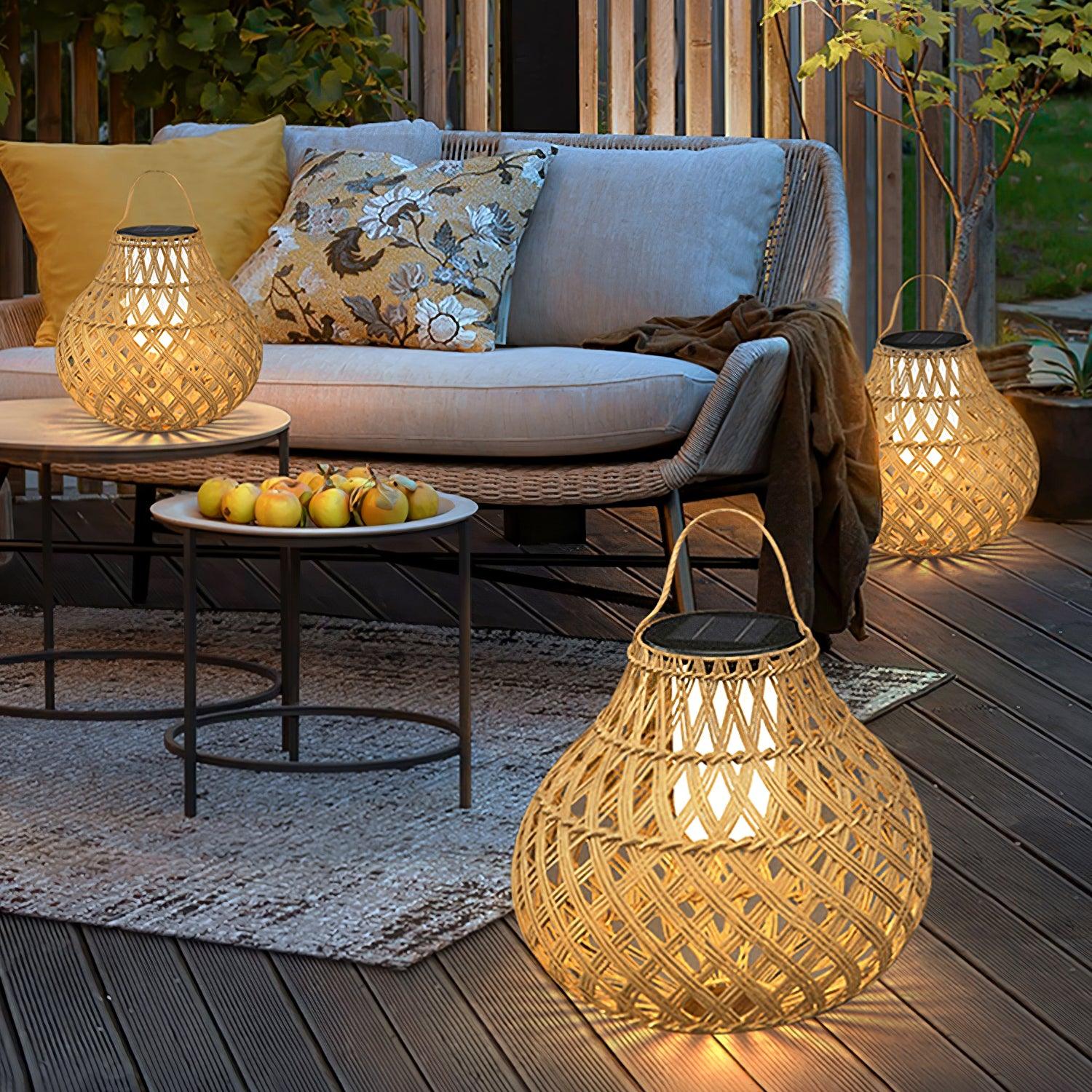Isenor Woven Sphere Lantern Outdoor Lamp
