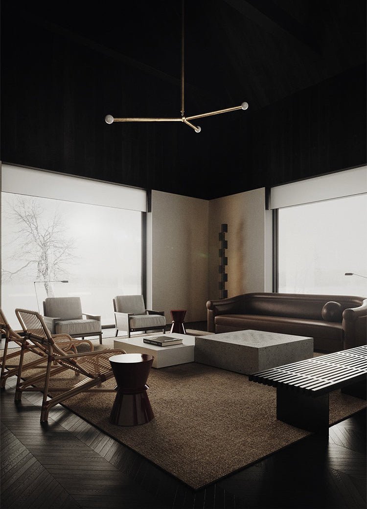 Solireon Modern Brass Wrapped Linear Chandelier