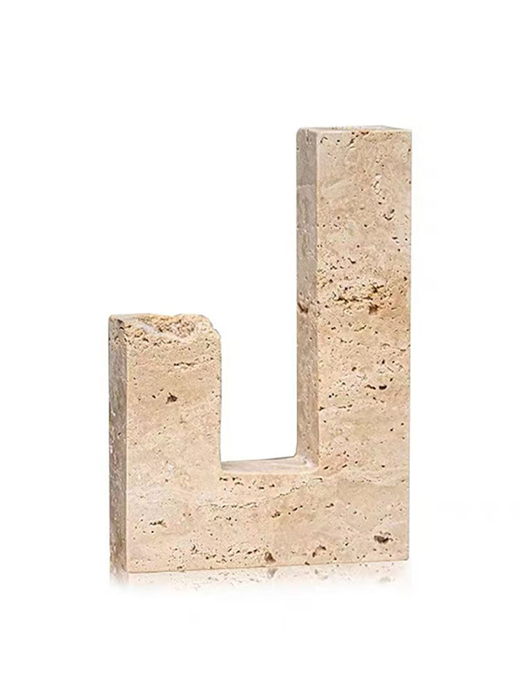 Horze  Modern Yellow Travertine Candle Holder