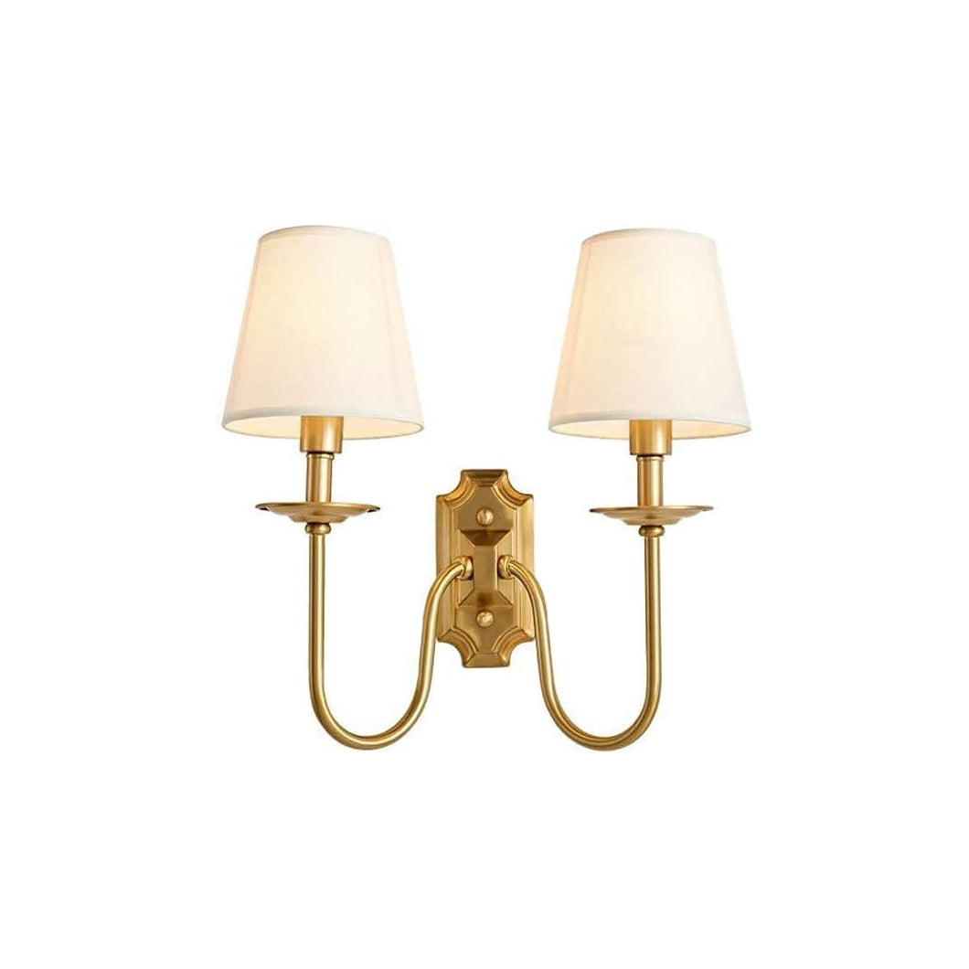 Felix Vintage Double Fabric Shades Wall Lamp