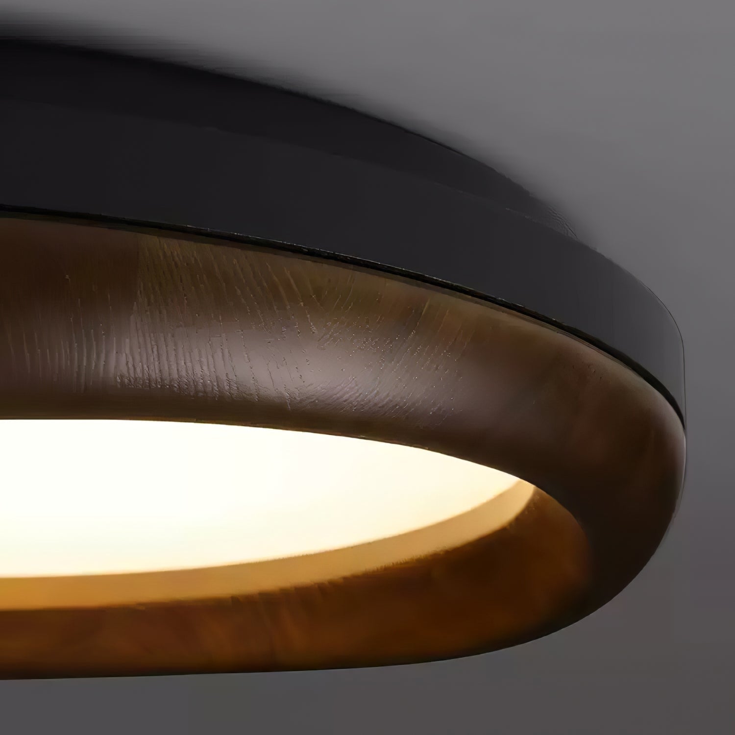 Eurtheara Organic Wood Glass Ceiling Light