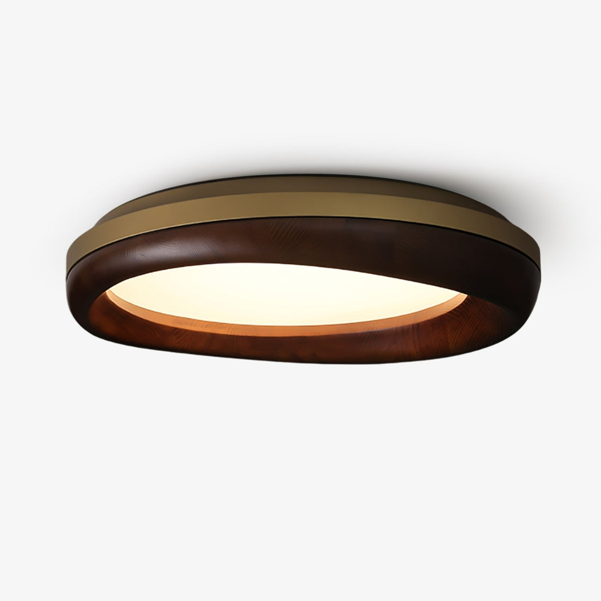 Eurtheara Organic Wood Glass Ceiling Light