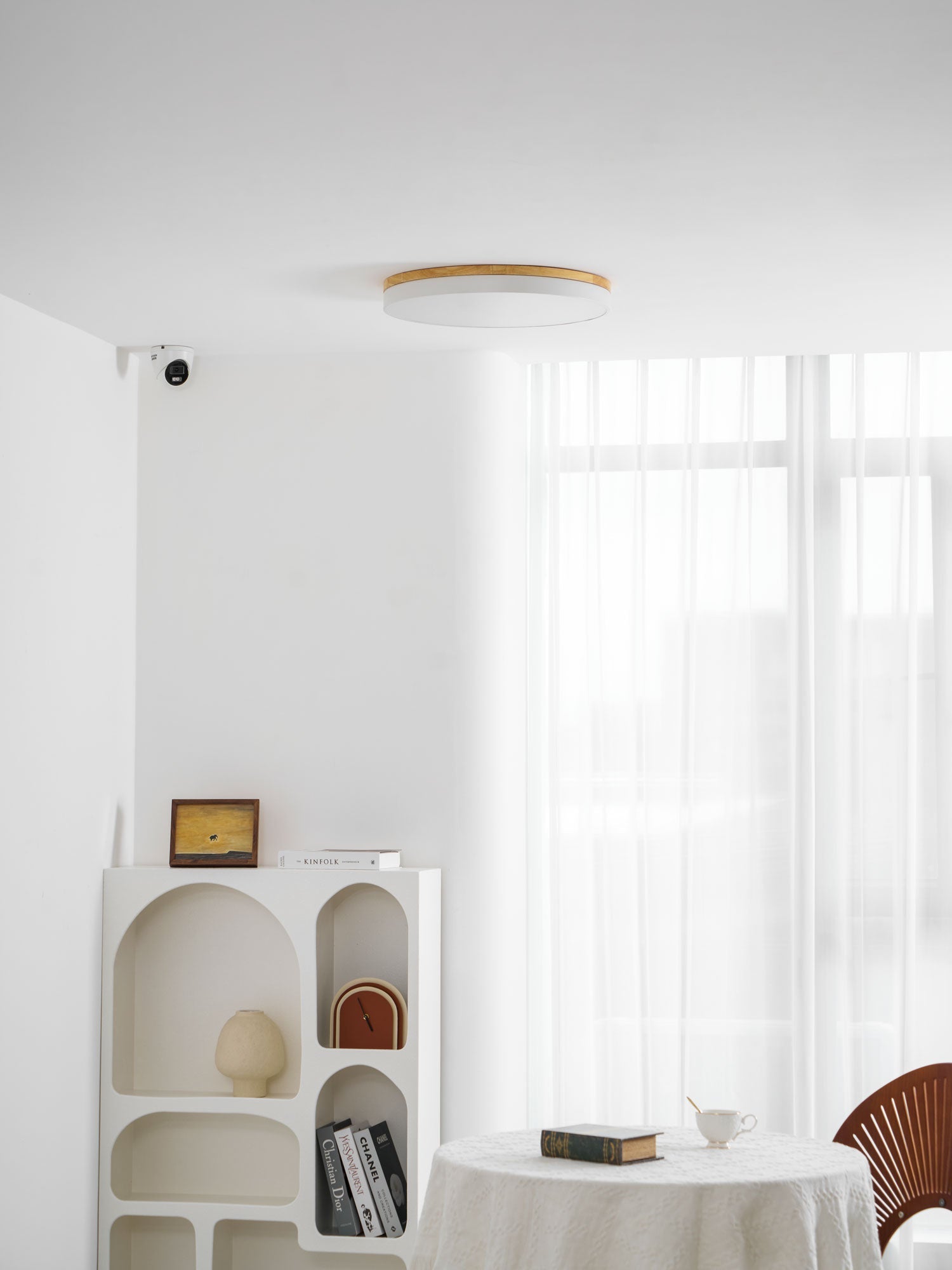 Clairshire Circular Wood Flush Mount Ceiling Light