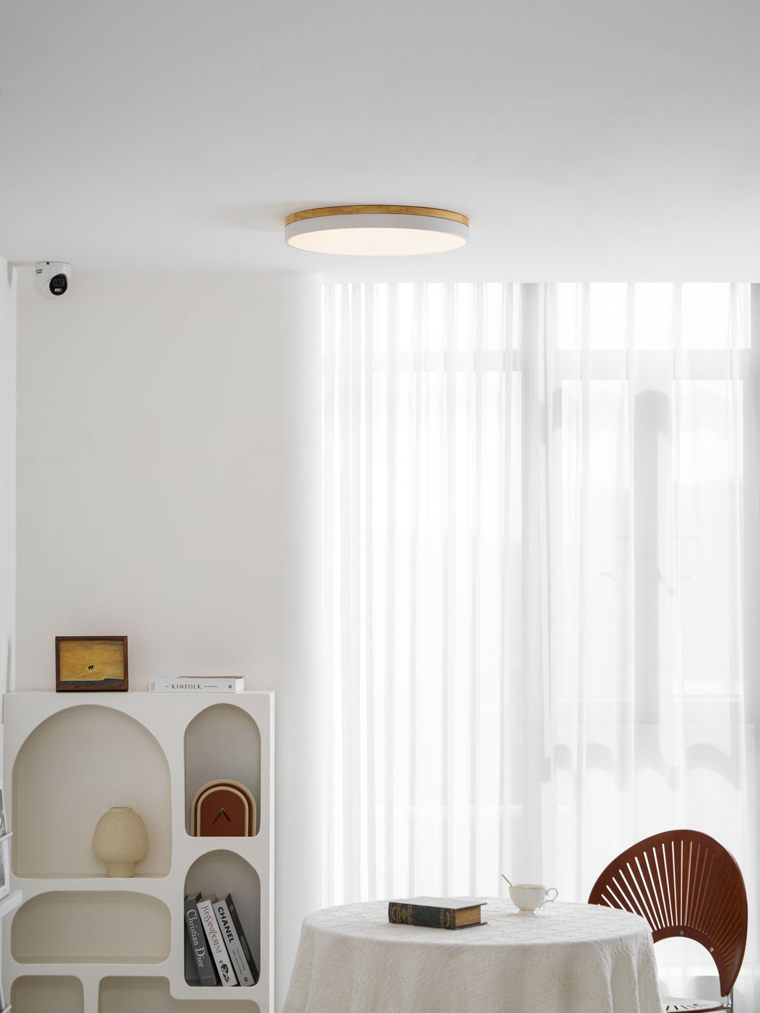 Clairshire Circular Wood Flush Mount Ceiling Light