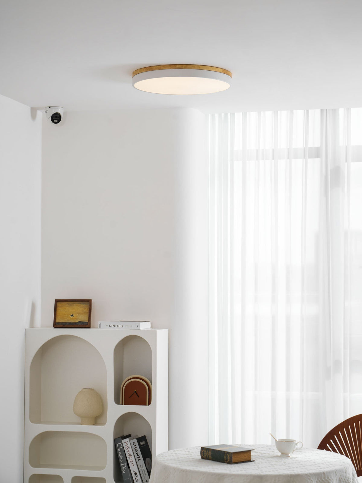 Clairshire Circular Wood Flush Mount Ceiling Light