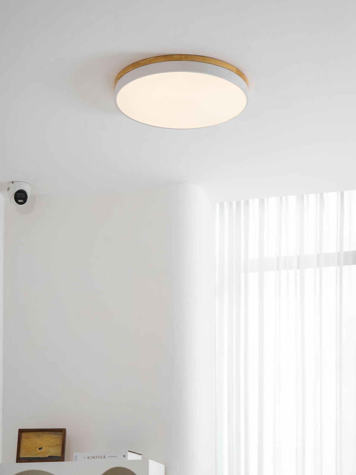 Clairshire Circular Wood Flush Mount Ceiling Light