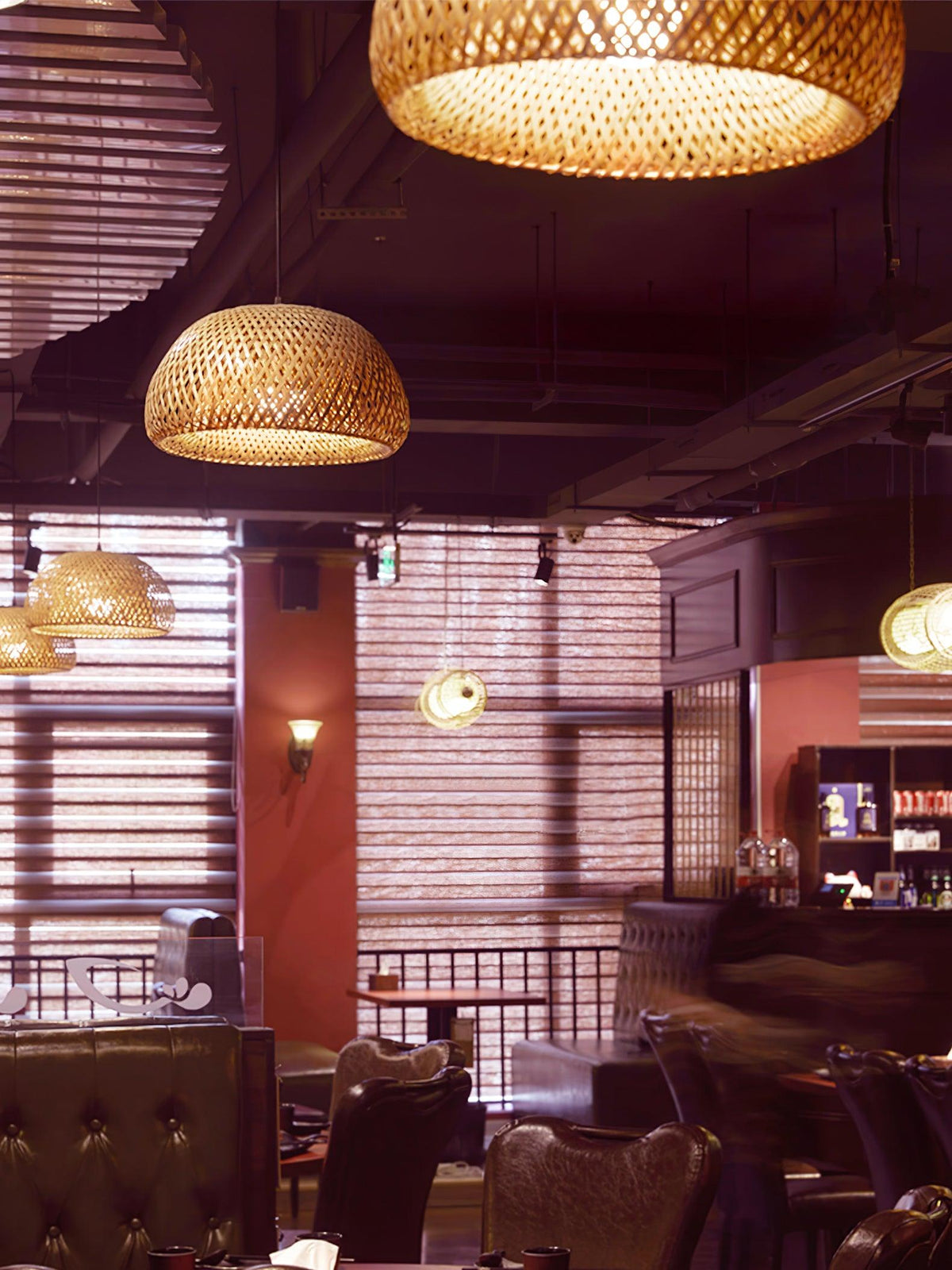 Trtvin Unique Natural Bamboo Pendant Light