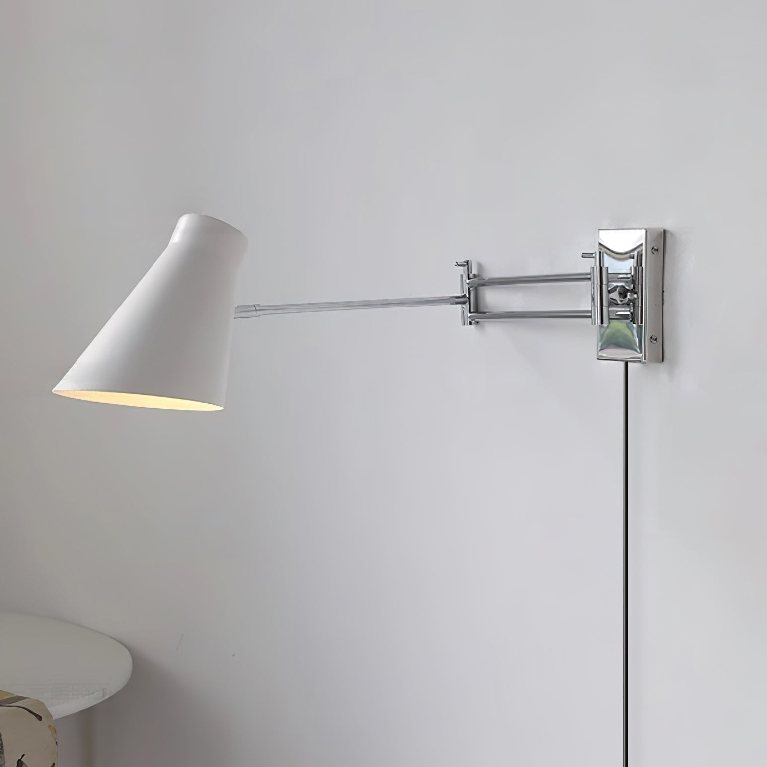 Wall Lamp Body and Shade Adjustable Arm Minimalist Modern - Neutral Decor