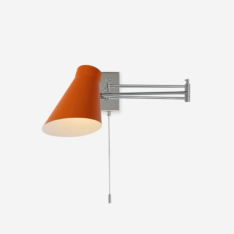 Wall Lamp Swing Arm Chrome Orange Adjustable Industrial - Neutral Decor