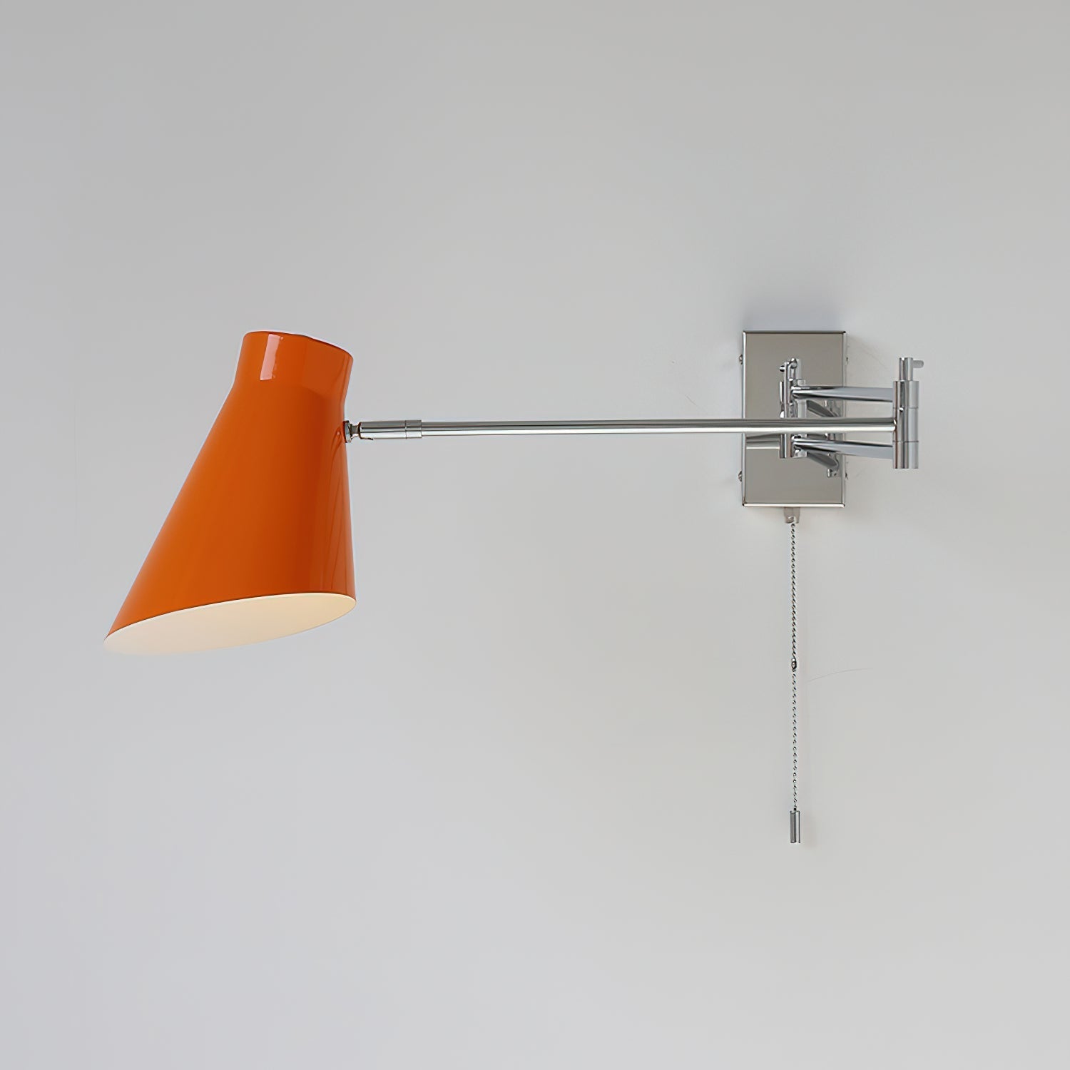 Wall Lamp Swing Arm Chrome Orange Adjustable Industrial - Neutral Decor