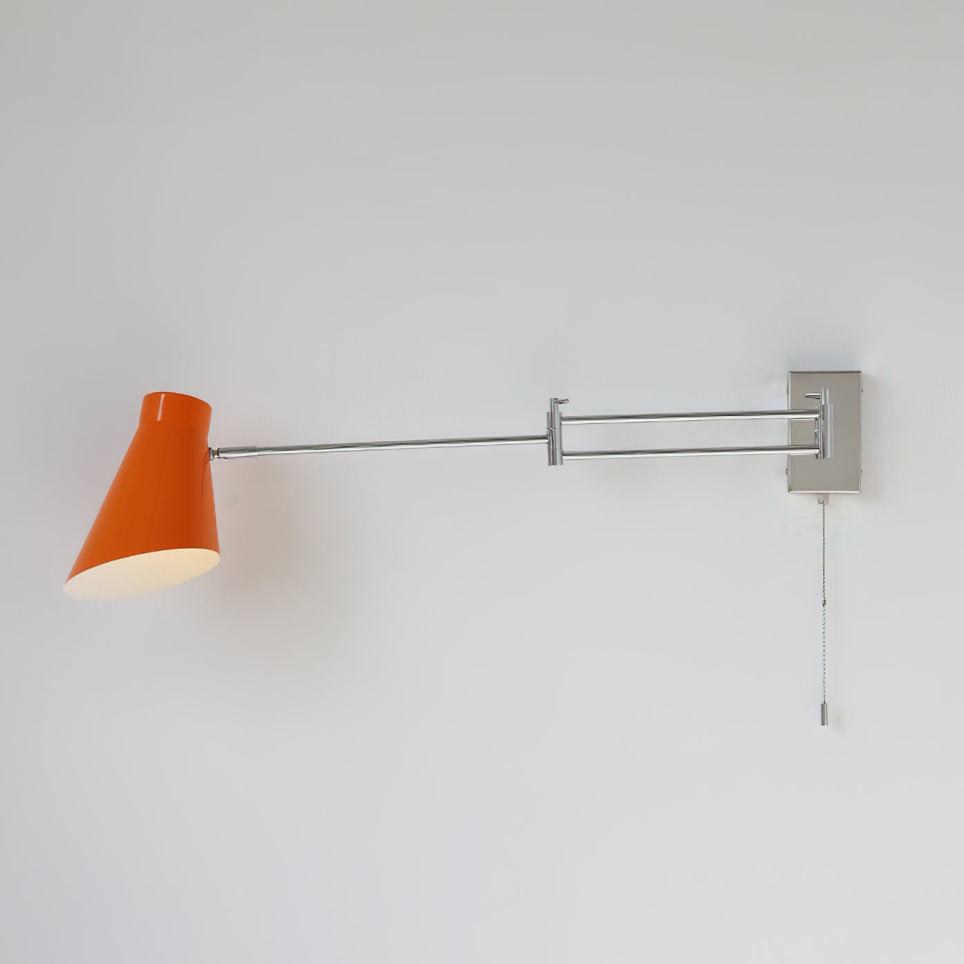 Wall Lamp Swing Arm Chrome Orange Adjustable Industrial - Neutral Decor
