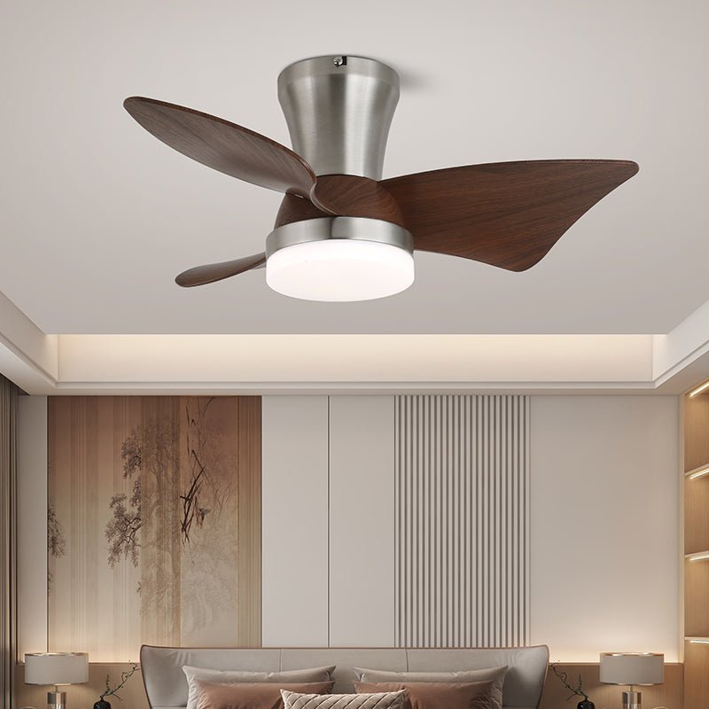 Luvora Minimalist Wood Ceiling Fan Light