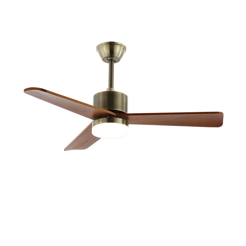 Ventio Minimalist Silver Wood Ceiling Fan Light