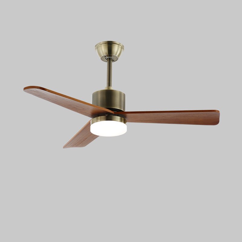 Ventio Minimalist Silver Wood Ceiling Fan Light