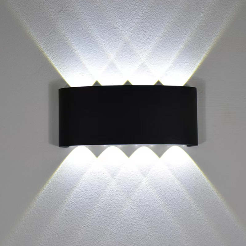 Ray Modern Rectangular Outdoor Wall Lamp Water-Wave - Neutral Decor