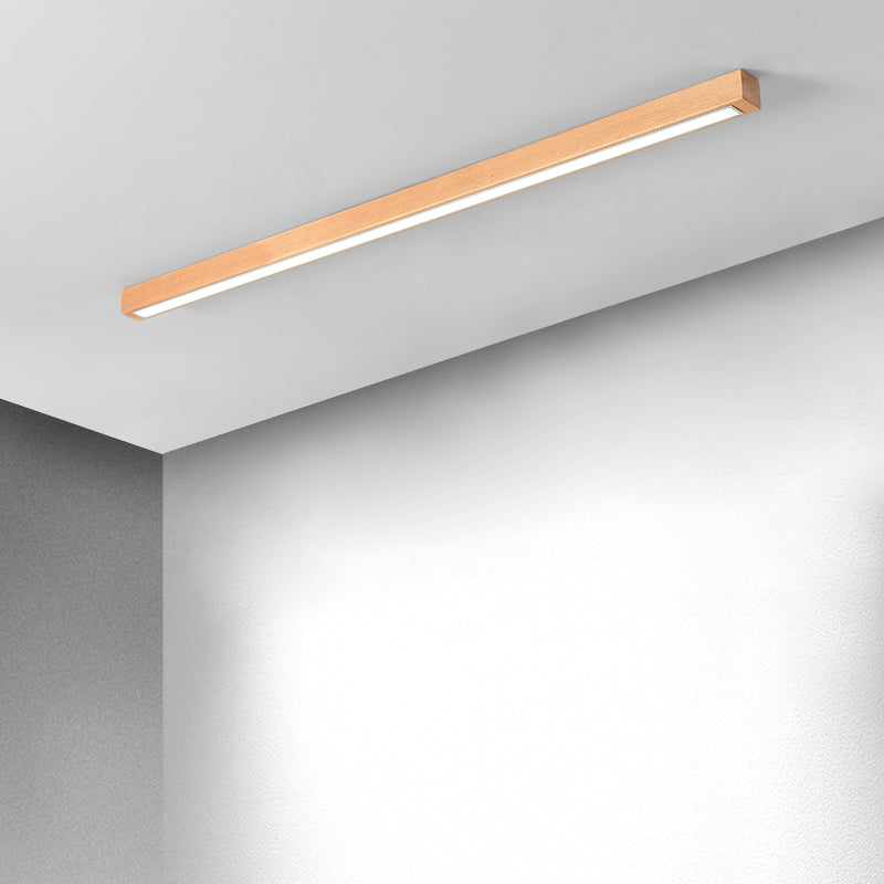 Arisha Linear Ceiling Light, Wood, 23.6"/39.4" - Neutral Decor