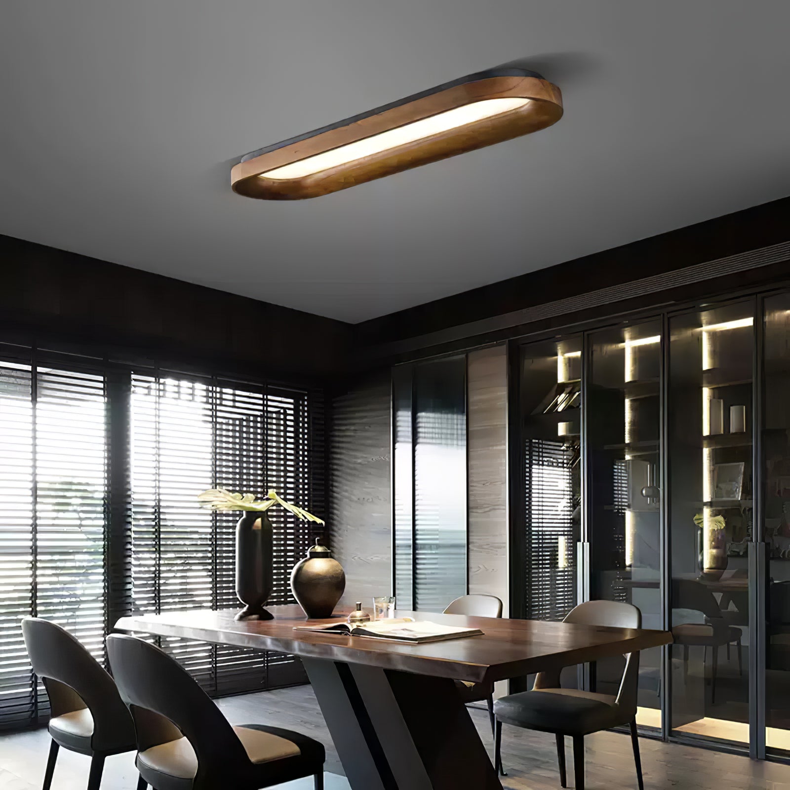 Zatalel Modern Minimalist Flowing Cloud Wood Ceiling Lamp