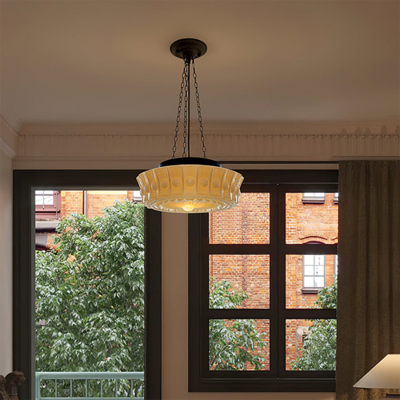 Valentina Vintage French Country Dome Pendant Light Living Room - Neutral Decor