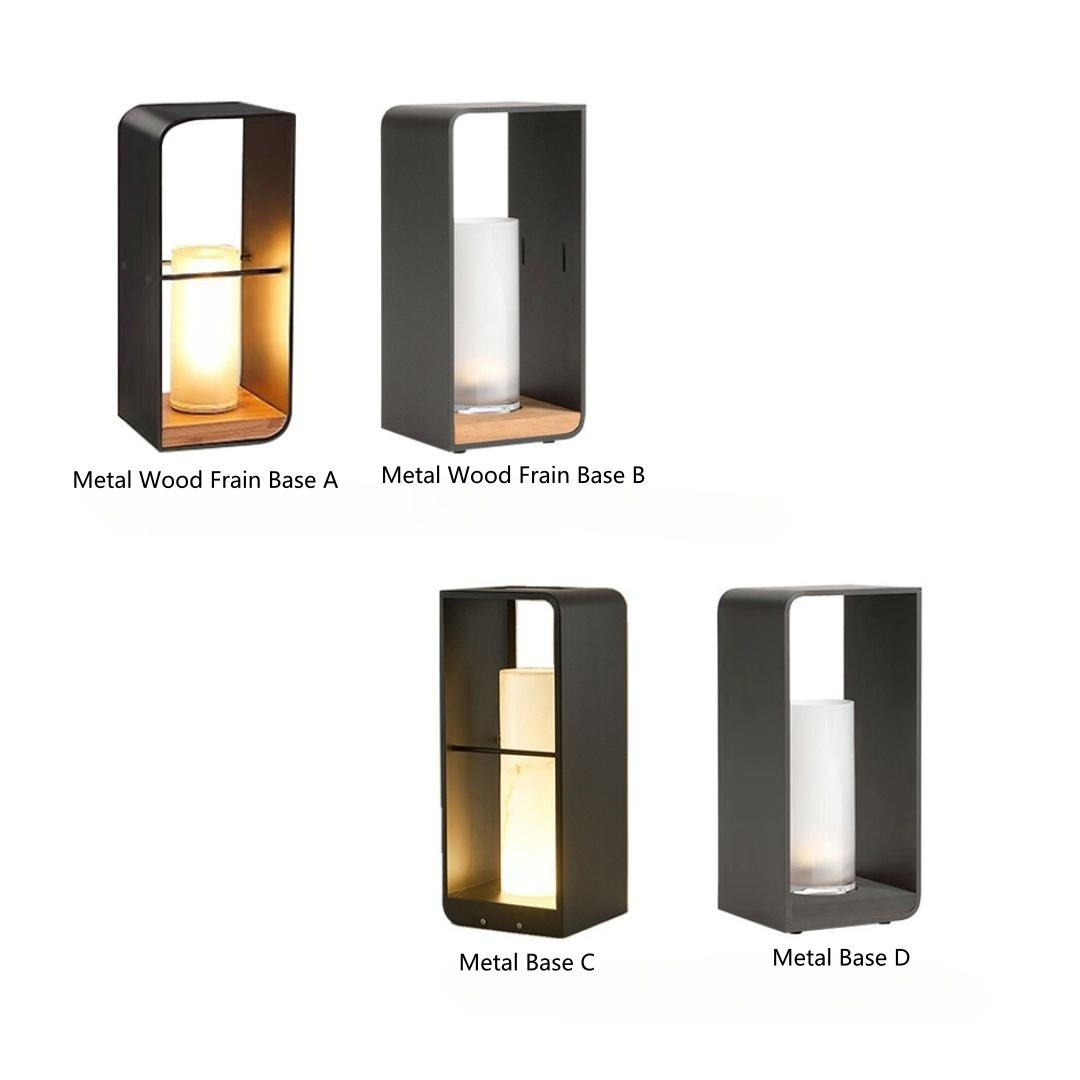Ray Minimalist Cuboid Candle Outdoor Floor Lamp Garden - Neutral Decor