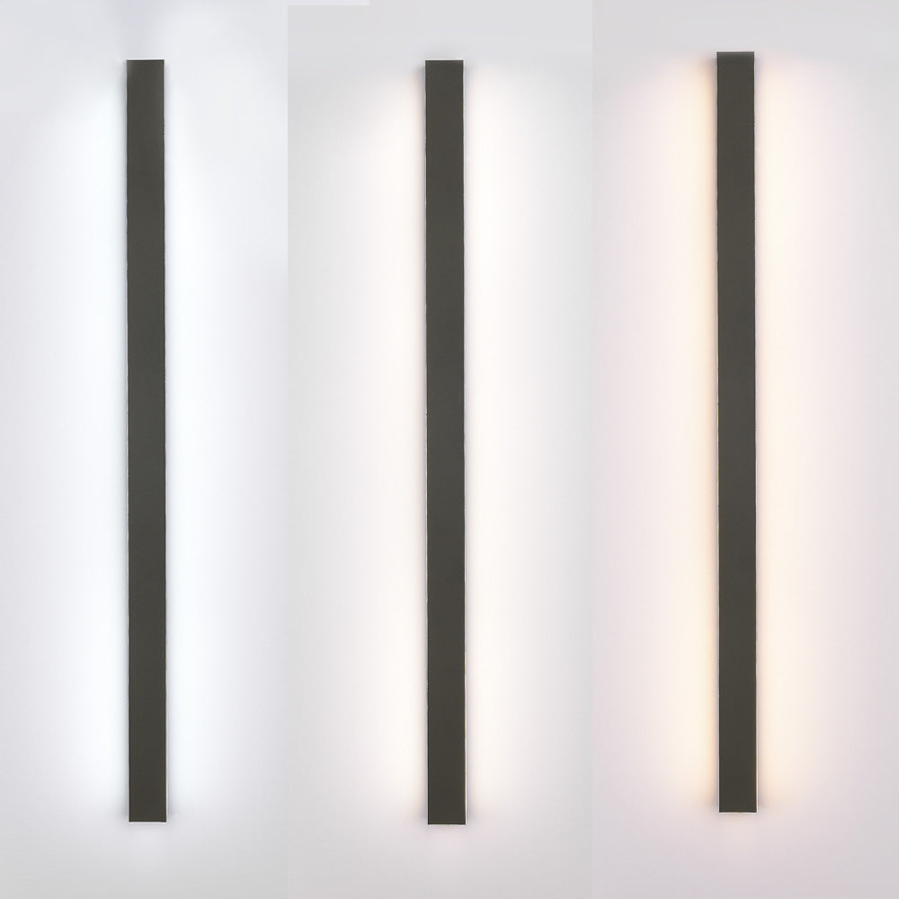 Arisha Sleek Minimalist Rimless Linear Outdoor Wall Light - Neutral Decor