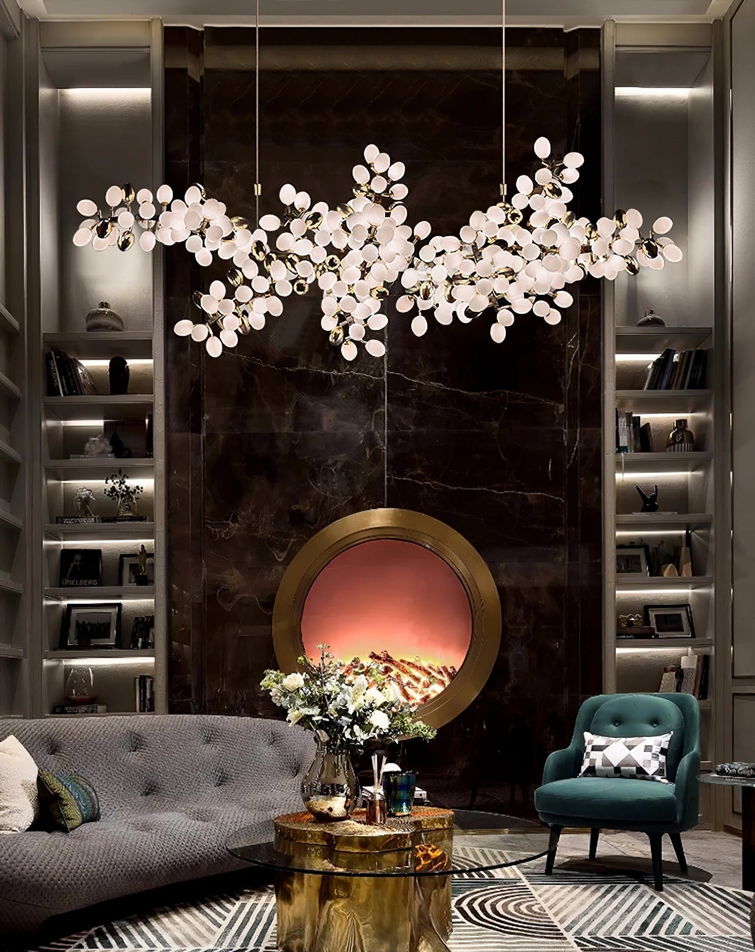 Aldo Elegant Droplet Glass Chandelier
