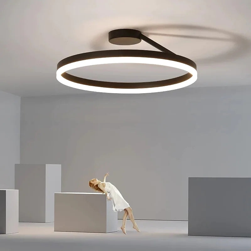 Arisha Modern Circle Flush Mount Ceiling Light Bedroom - Neutral Decor