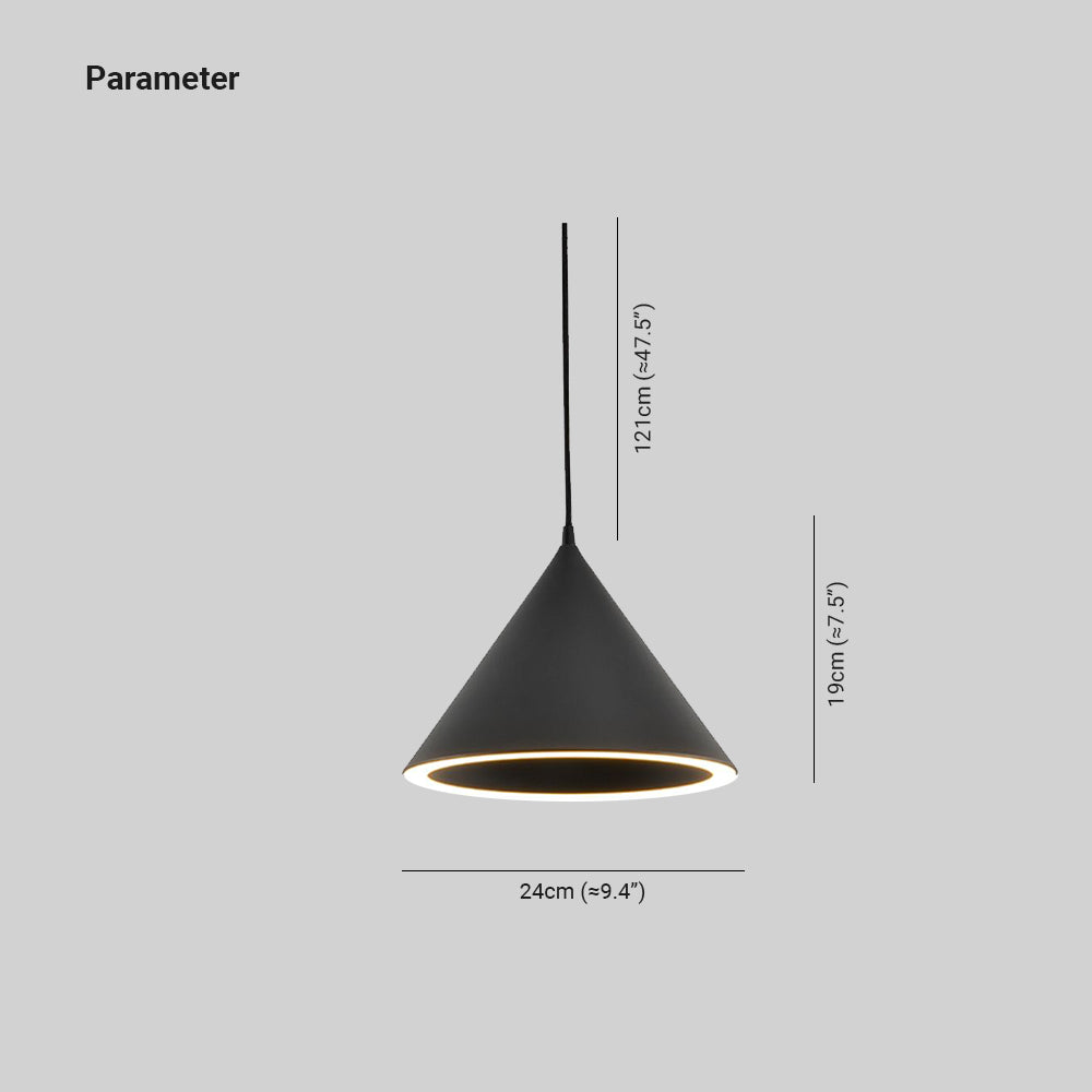 Valentina Funnel-Shape LED Pendant Light for Living Room - Neutral Decor