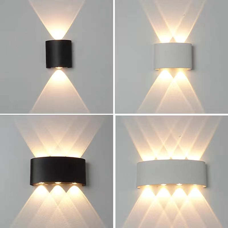 Ray Modern Rectangular Outdoor Wall Lamp Water-Wave - Neutral Decor