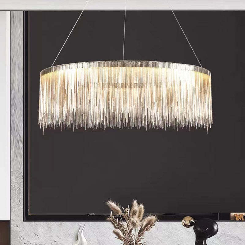 Arisha Tassel Chain Art Deco Pendant Light Living Room Hall - Neutral Decor