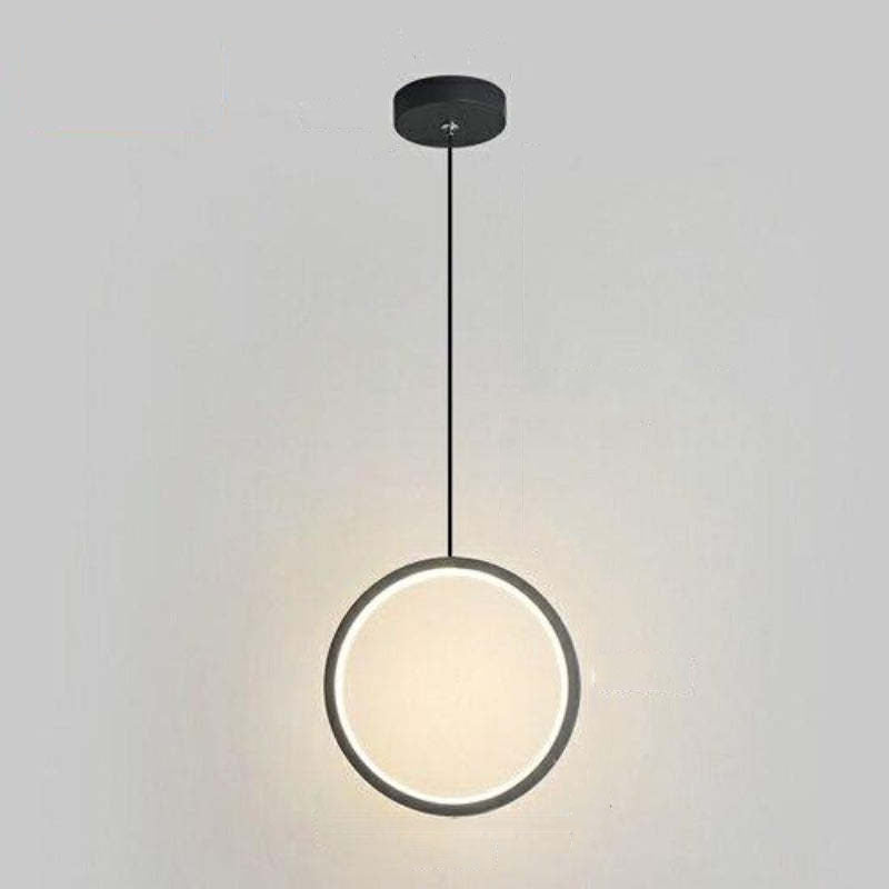 Arisha Modern Minimalist LED Hanging Pendant Lights Black White Bedroom - Neutral Decor