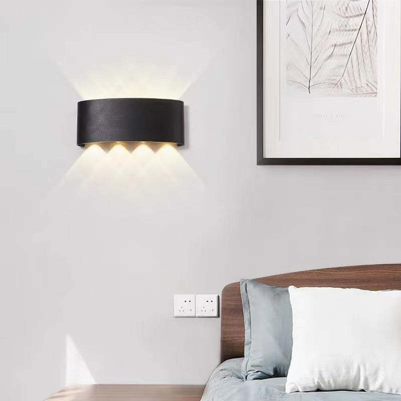 Ray Modern Rectangular Outdoor Wall Lamp Water-Wave - Neutral Decor