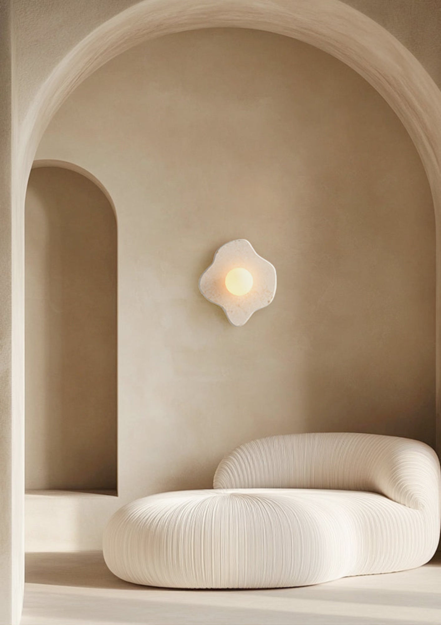 Bloom Rustic Marble Wall Lamp