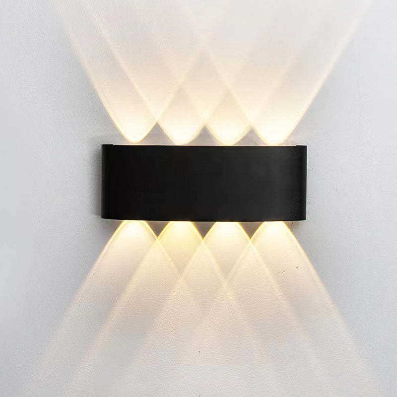 Ray Modern Rectangular Outdoor Wall Lamp Water-Wave - Neutral Decor