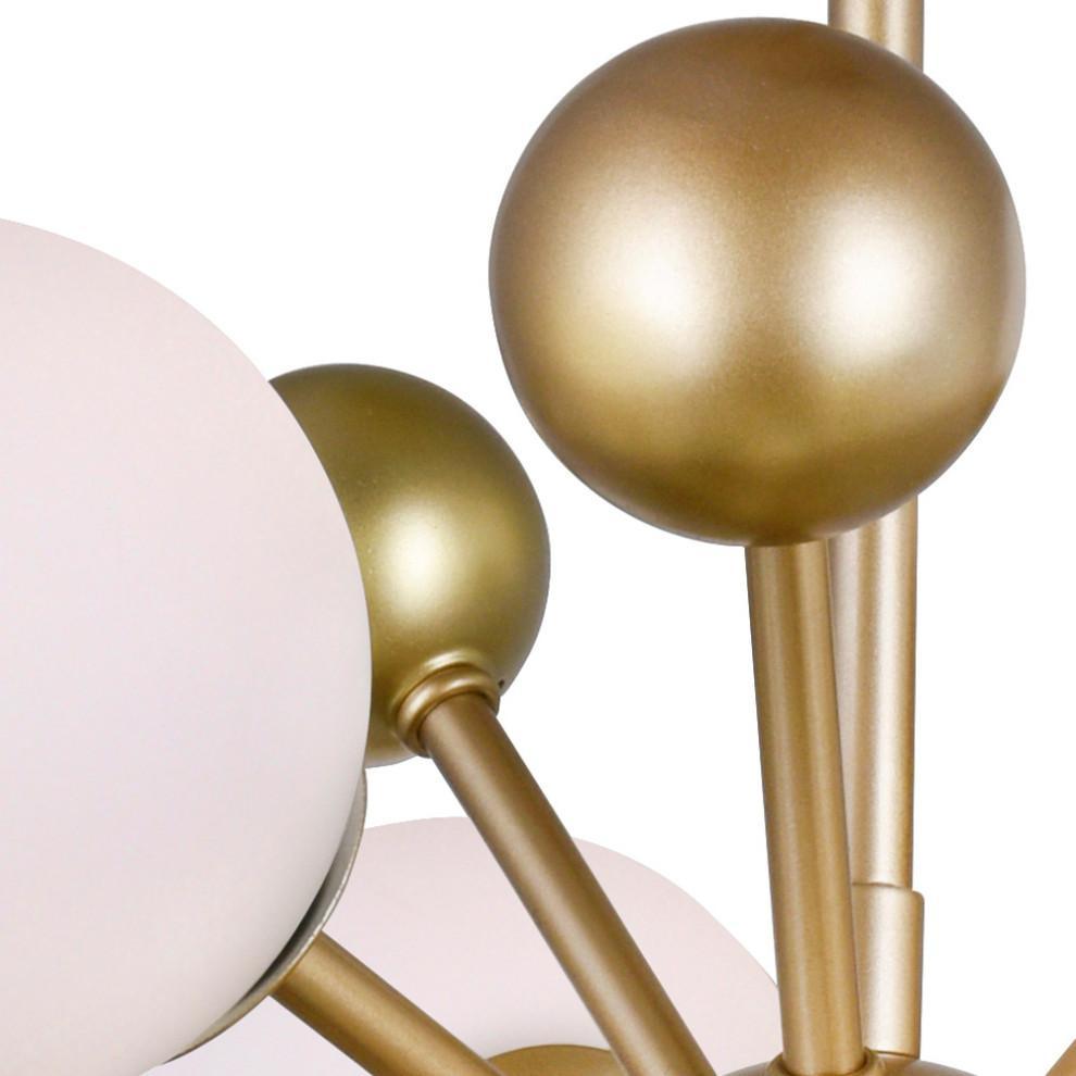 Caseraria Chandelier Brass Opal Globe