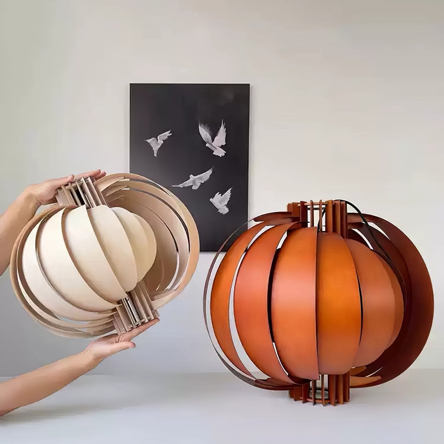 Ivraeus Premium Elegance Ring Wood Pendant Light