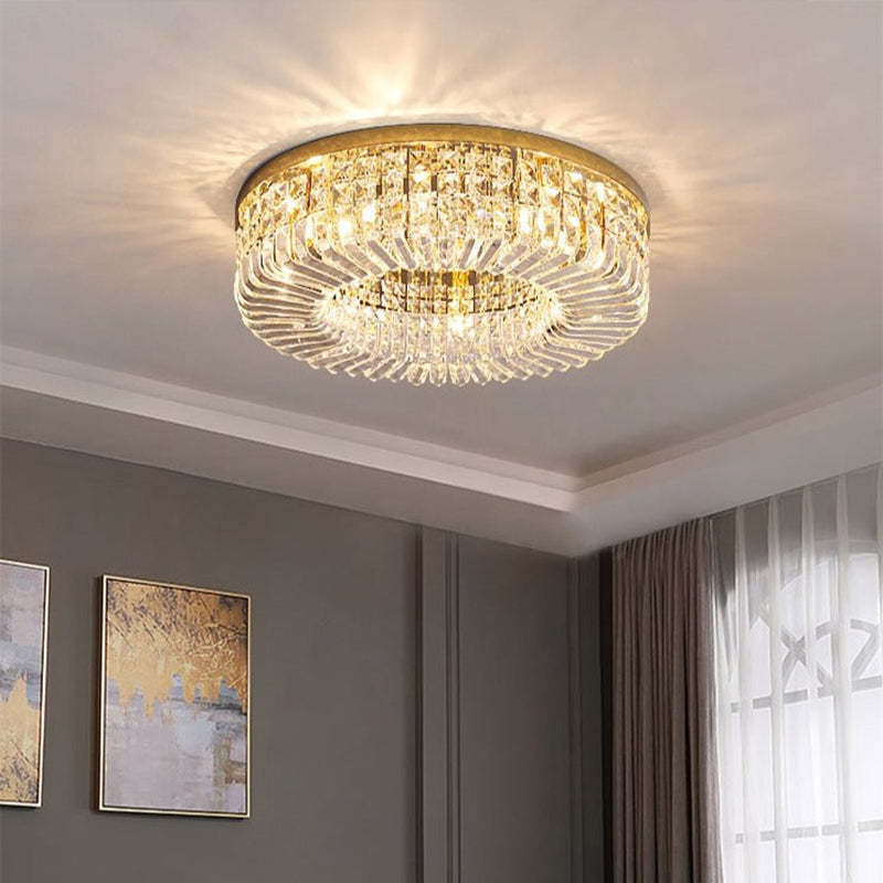 Kristy Luxury Flush Mount /Crystal Ceiling Light - Neutral Decor