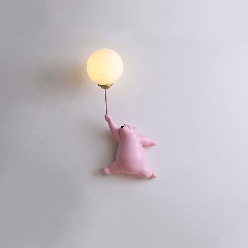 Aria Wall Reading Lamp Bear Balloon Children Bedroom/Bedside/Study - Neutral Decor