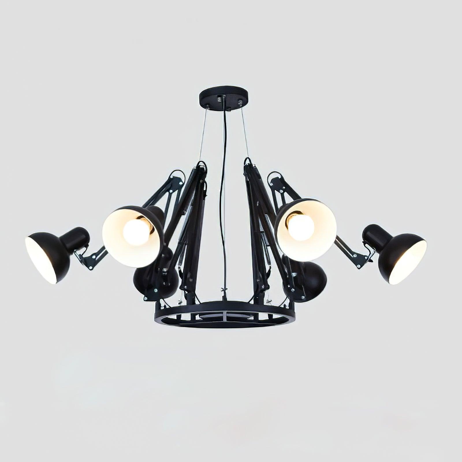 Livenu Chandelier Black Adjustable Multi Arm