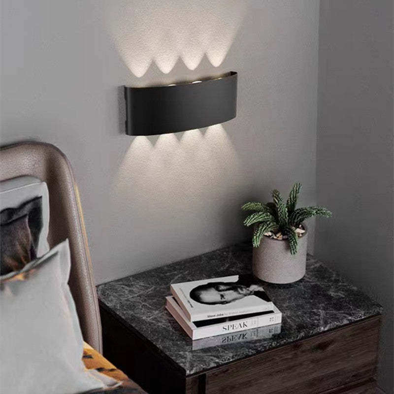 Ray Modern Rectangular Outdoor Wall Lamp Water-Wave - Neutral Decor
