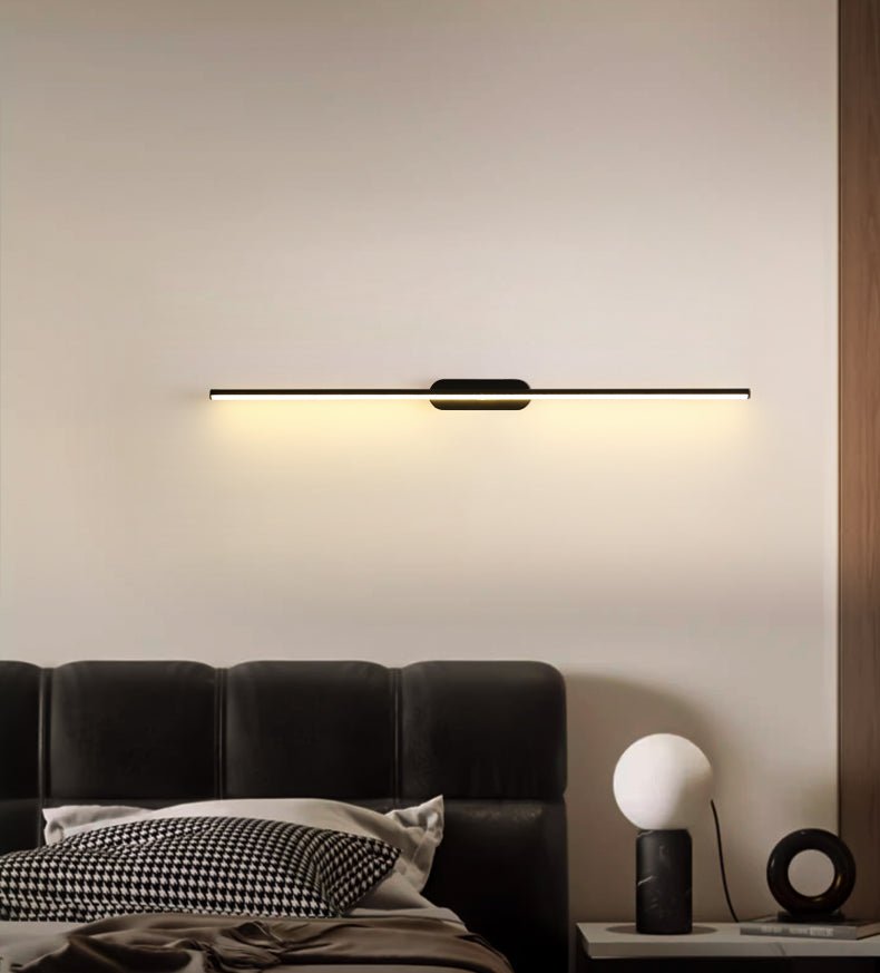 Qirma Black Slim Linear Minimalist Wall Lamp