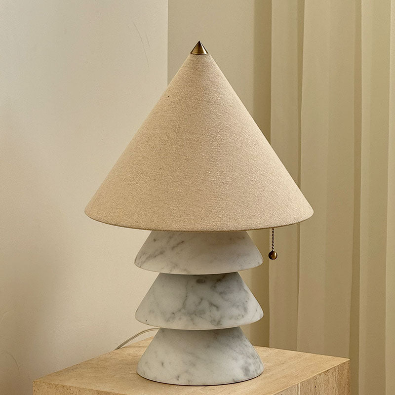 Pyramid Retro Marble Table Lamp