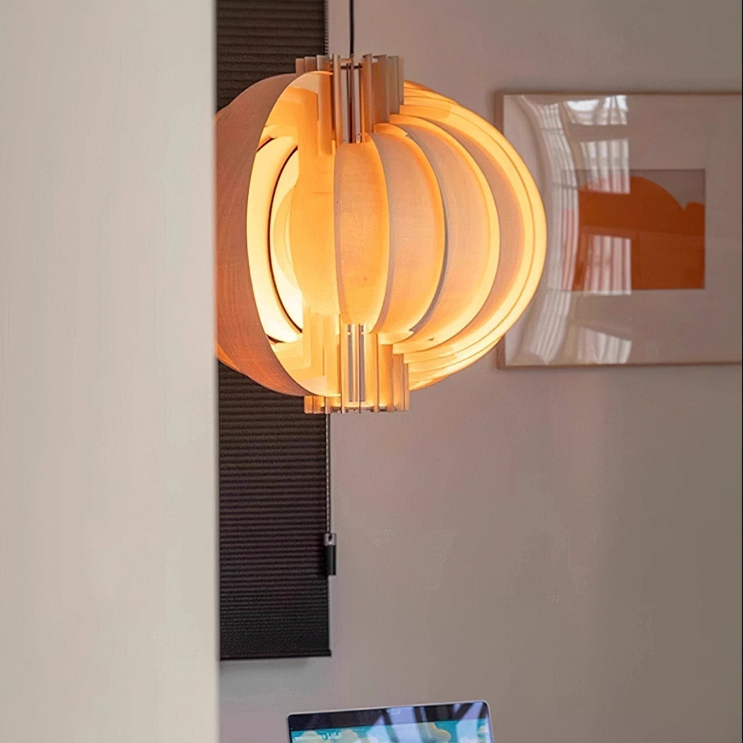 Ivraeus Premium Elegance Ring Wood Pendant Light