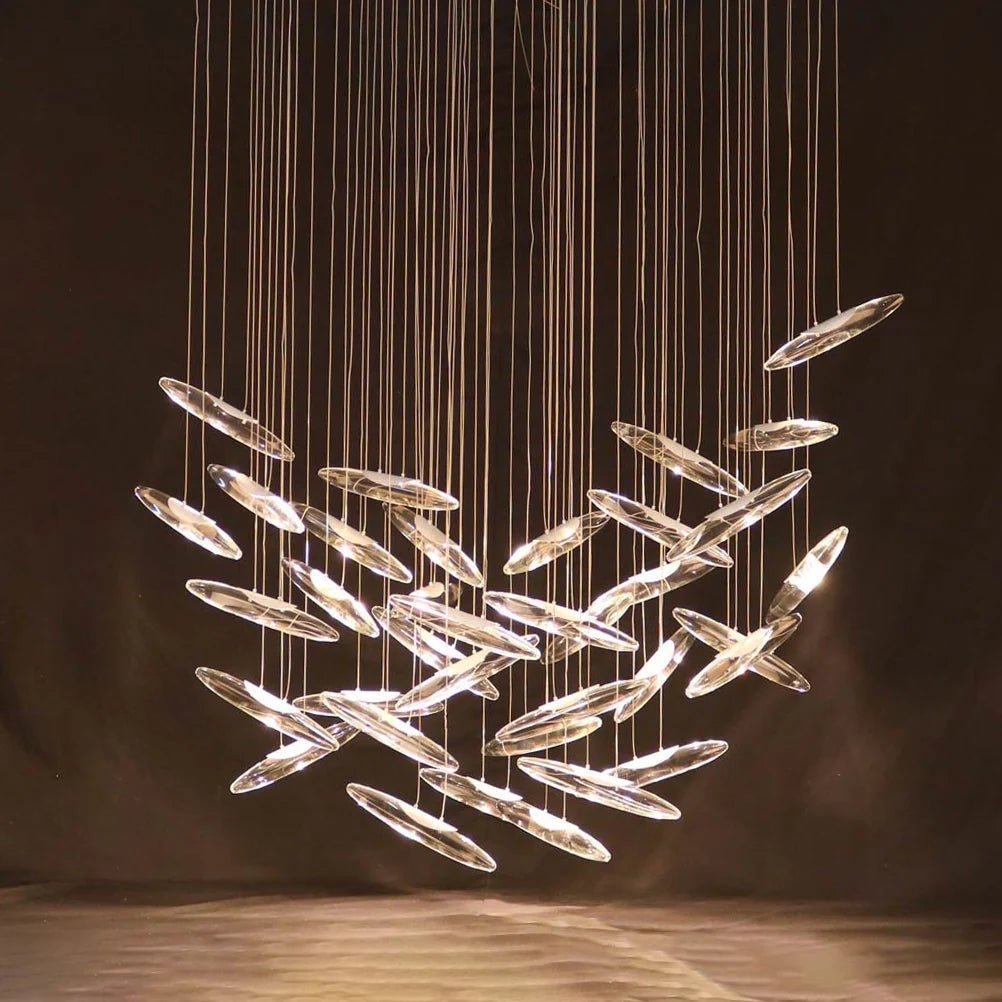Hylor Luxury Moonlight Whispers Glass Chandelier